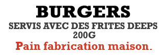 Bonici Burger - Burgers servis avec des frites deeps, pain fabrication maison Bonici Burger - Burgers servis avec des frites deeps, pain fabrication maison