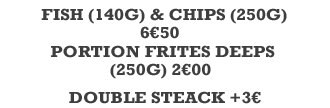 Bonici Burger - Burgers servis avec des frites deeps, fish and cheeps Bonici Burger - Burgers servis avec des frites deeps, fish and cheeps